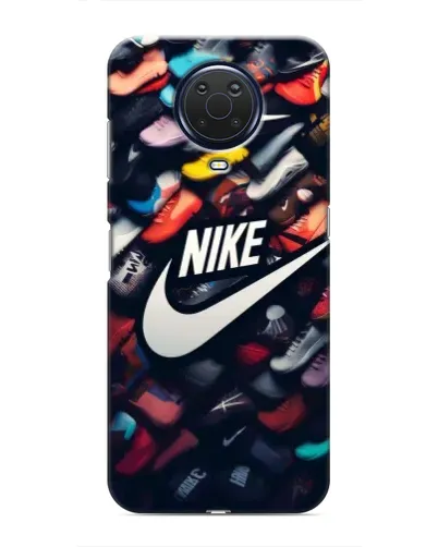 Чехол для Nokia G20 с картинкой «Коллекция кроссовок Nike»