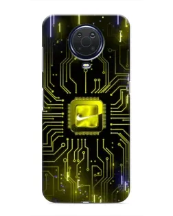 Чехол для Nokia G20 с картинкой «Nike — золотая искра»