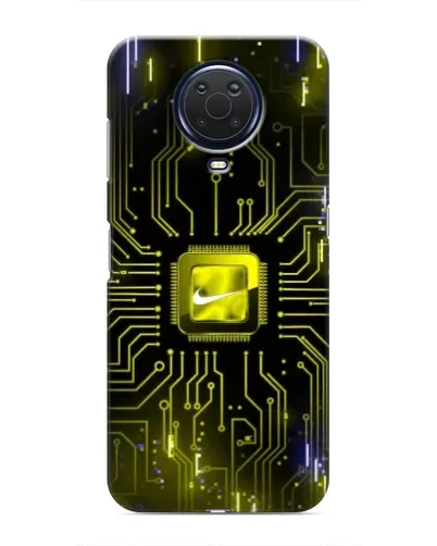 Чехол для Nokia G20 с картинкой «Nike — золотая искра»
