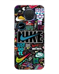 Чохол для Nokia G20 з картинкою «Яскравий колаж Nike» Чохол для Nokia G20 з картинкою «Яскравий колаж Nike»