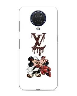 Чехол для Nokia G20 с картинкой «LV и Микки Маус»