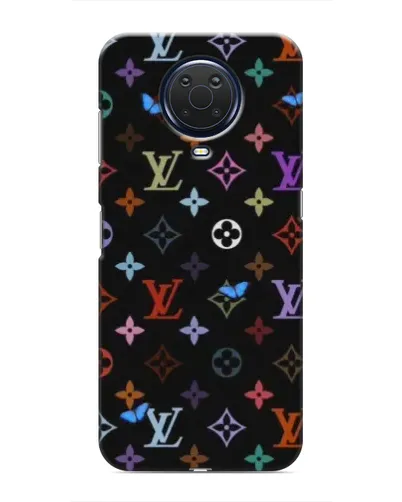 Чехол для Nokia G20 с картинкой «Цветная монограмма LV»