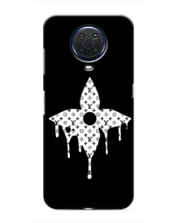 Чехол для Nokia G20 с картинкой «Цветочная монограмма»