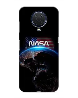 Чехол для Nokia G20 с картинкой «Земля из космоса NASA»