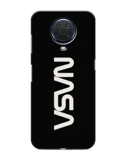 Чехол для Nokia G20 с картинкой «NASA — вертикальный логотип»