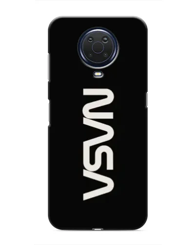 Чехол для Nokia G20 с картинкой «NASA — вертикальный логотип»
