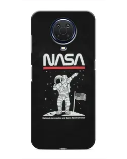Чехол для Nokia G20 с картинкой «NASA — шагаем по Луне»