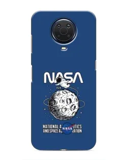 Чехол для Nokia G20 с картинкой «NASA — лунная миссия»
