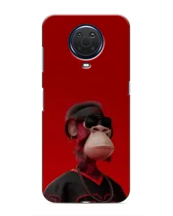 Чохол для Nokia G20 з картинкою «Bored Ape в червоному»