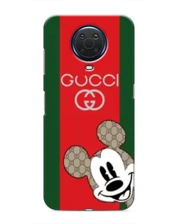 Чехол для Nokia G20 с картинкой «Gucci — полосы и Микки»