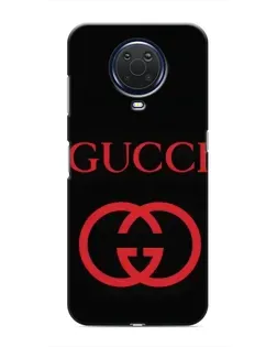 Чехол для Nokia G20 с картинкой «Gucci — красный логотип»