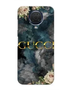 Чехол для Nokia G20 с картинкой «Абстрактные цветы Gucci»