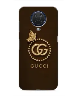 Чехол для Nokia G20 с картинкой «Gucci — золотая бабочка»