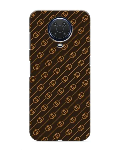 Чехол для Nokia G20 с картинкой «Gucci — золотые диагонали»