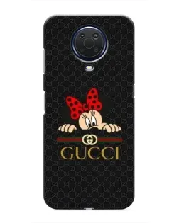 Чехол для Nokia G20 с картинкой «Минни Маус Gucci — черный»