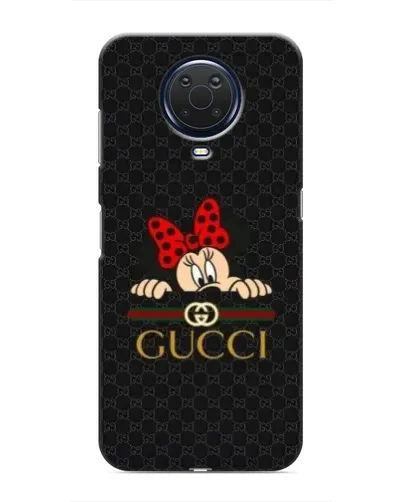 Чехол для Nokia G20 с картинкой «Минни Маус Gucci — черный»