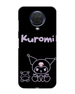 Чохол для Nokia G20 з картинкою «Kuromi — чорний мінімалізм»