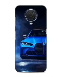 Чехол для Nokia G20 с картинкой «Голубая BMW M4»