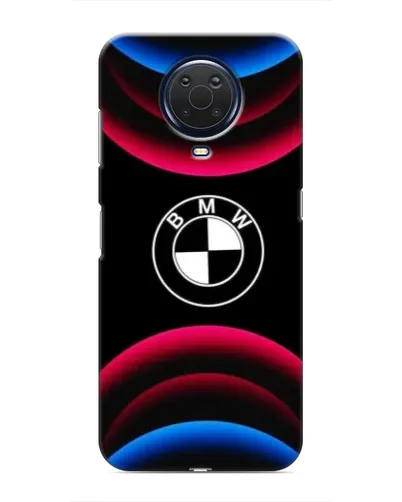 Чехол для Nokia G20 с картинкой «Логотип BMW и неоновые дуги» Чехол для Nokia G20 с картинкой «Логотип BMW и неоновые дуги»