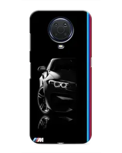 Чехол для Nokia G20 с картинкой «Силуэт BMW в темноте»