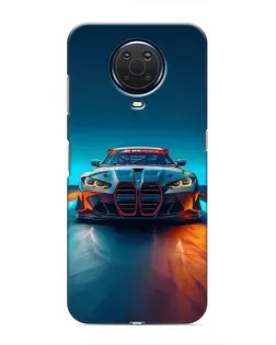 Чохол для Nokia G20 з картинкою «BMW — вогні неону»