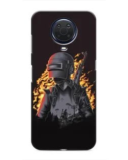 Чохол для Nokia G20 з картинкою «PUBG — вогняний силует»