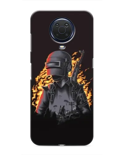 Чохол для Nokia G20 з картинкою «PUBG — вогняний силует»