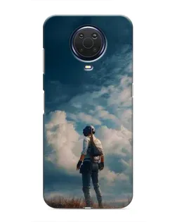 Чохол для Nokia G20 з картинкою «Герой PUBG на скелі»