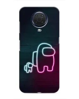 Чохол для Nokia G20 з картинкою «Among Us неон-арт»