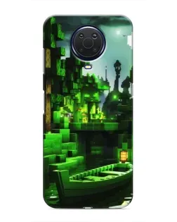 Чохол для Nokia G20 з картинкою «Minecraft лісовий пейзаж»