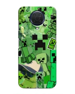 Чохол для Nokia G20 з картинкою «Кріпери Minecraft»