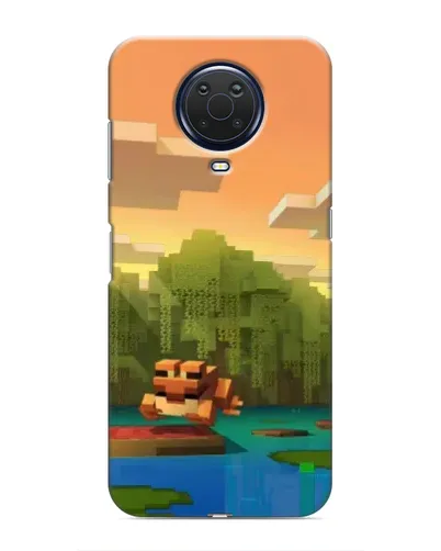 Чохол для Nokia G20 з картинкою «Майнкрафт захід сонця»