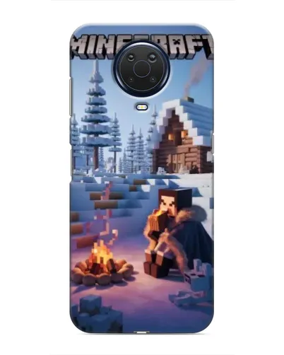 Чохол для Nokia G20 з картинкою «Зимовий Minecraft»