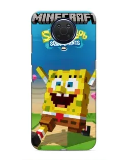 Чехол для Nokia G20 с картинкой «Губка Боб Minecraft»