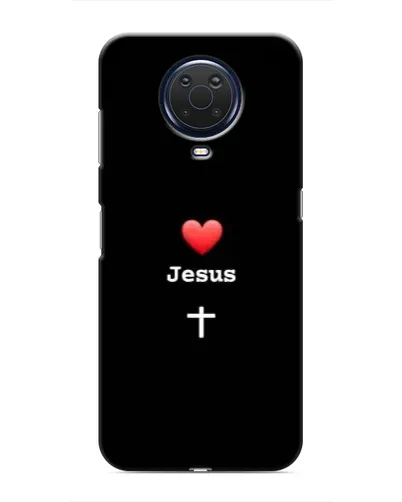 Чехол для Nokia G20 с картинкой «Сердце - Jesus»