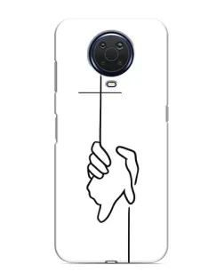 Чехол для Nokia G20 с картинкой «Рука держит»