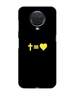 Чехол для Nokia G20 с картинкой «Сердце и Крест»