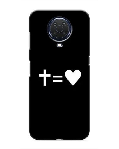 Чехол для Nokia G20 с картинкой «Крест и Сердце»