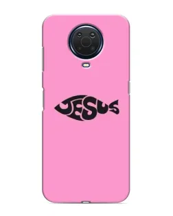 Чехол для Nokia G20 с картинкой «Розовый символ  Jesus»