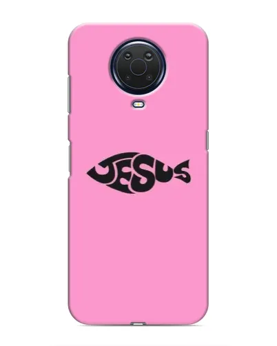 Чехол для Nokia G20 с картинкой «Розовый символ  Jesus»
