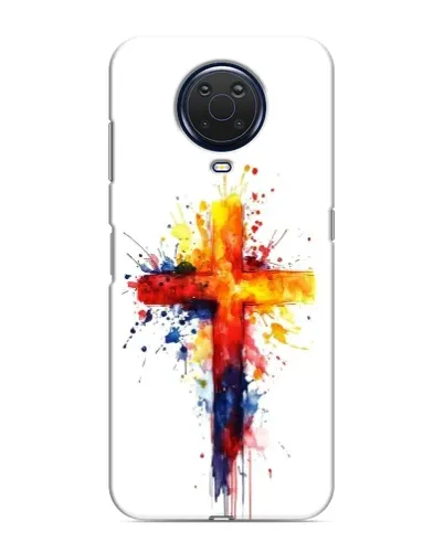 Чехол для Nokia G20 с картинкой «Акварельный крест»