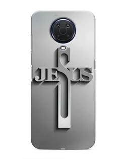Чохол для Nokia G20 з картинкою «Металевий хрест Jesus»