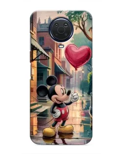 Чехол для Nokia G20 с картинкой «Микки и шарик-сердце»