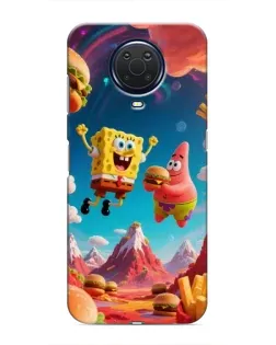 Чехол для Nokia G20 с картинкой «Космический фастфуд»