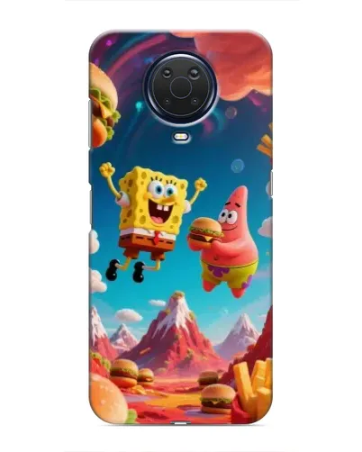 Чехол для Nokia G20 с картинкой «Космический фастфуд»