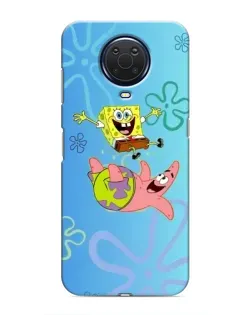 Чехол для Nokia G20 с картинкой «Спанч Боб и Патрик»