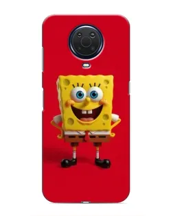 Чехол для Nokia G20 с картинкой «Спанч Боб на красном»