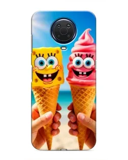 Чехол для Nokia G20 с картинкой «Спанч Боб мороженое»