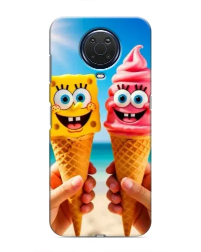 Чехол для Nokia G20 с картинкой «Спанч Боб мороженое»