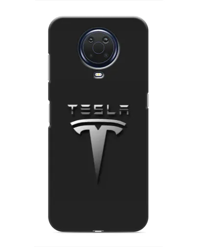 Чехол для Nokia G20 с картинкой «Стальной логотип Tesla» Чехол для Nokia G20 с картинкой «Стальной логотип Tesla»